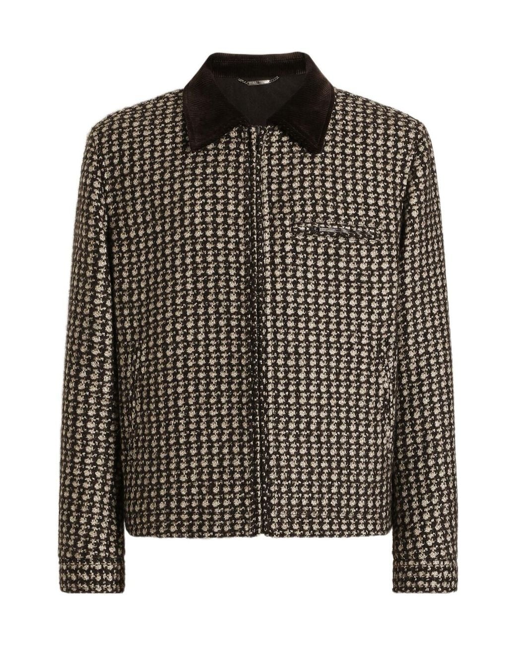 Dolce & Gabbana Black Long-Sleeve Casual Jacket for men