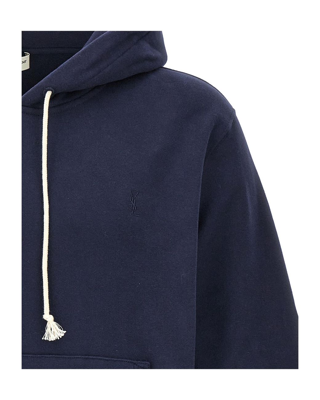 Saint Laurent Blue Cotton Cassandre Hoodie For for men