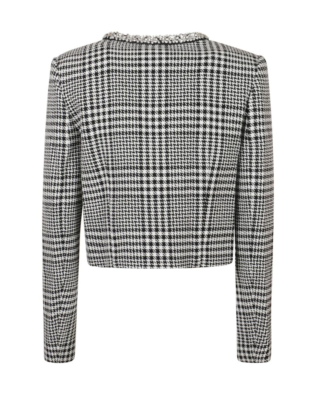 Self-Portrait Multicolor Patterned Casual Jacket