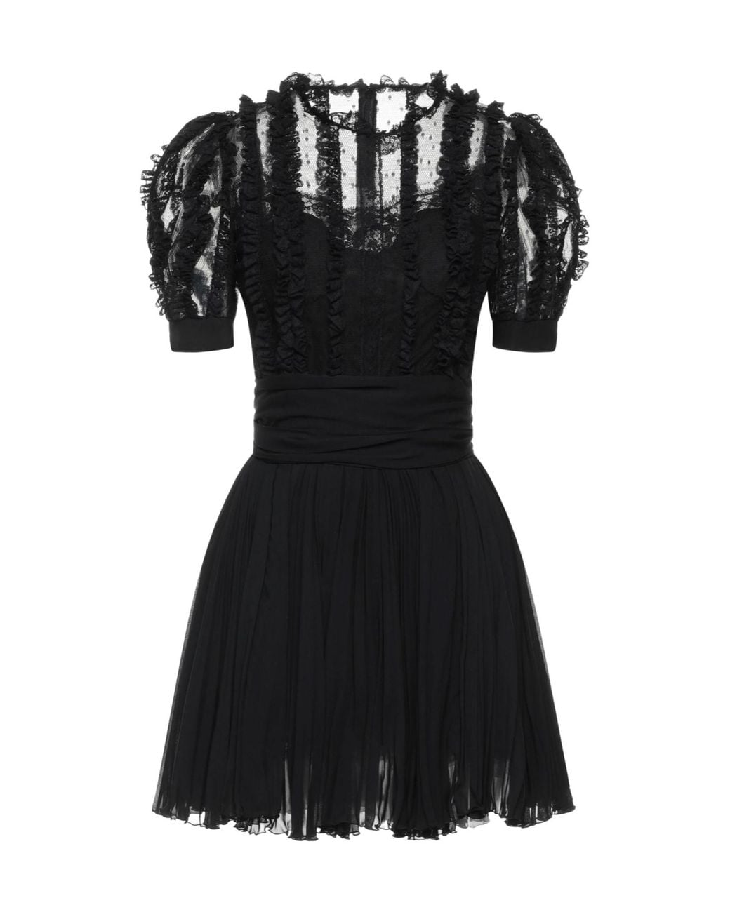 Dolce & Gabbana Black Pleated Dresses