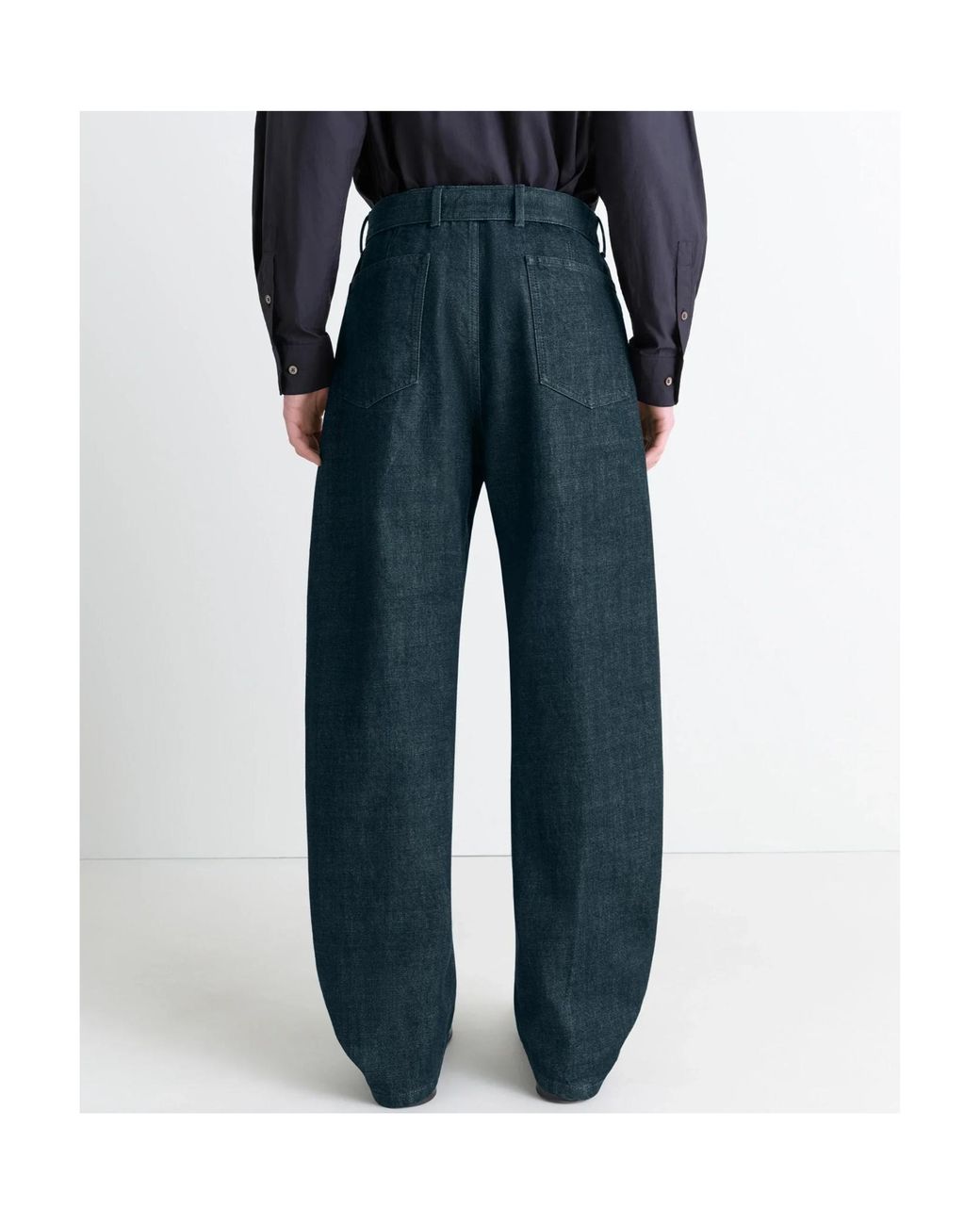 Lemaire Blue Belted Twisted Jeans for men