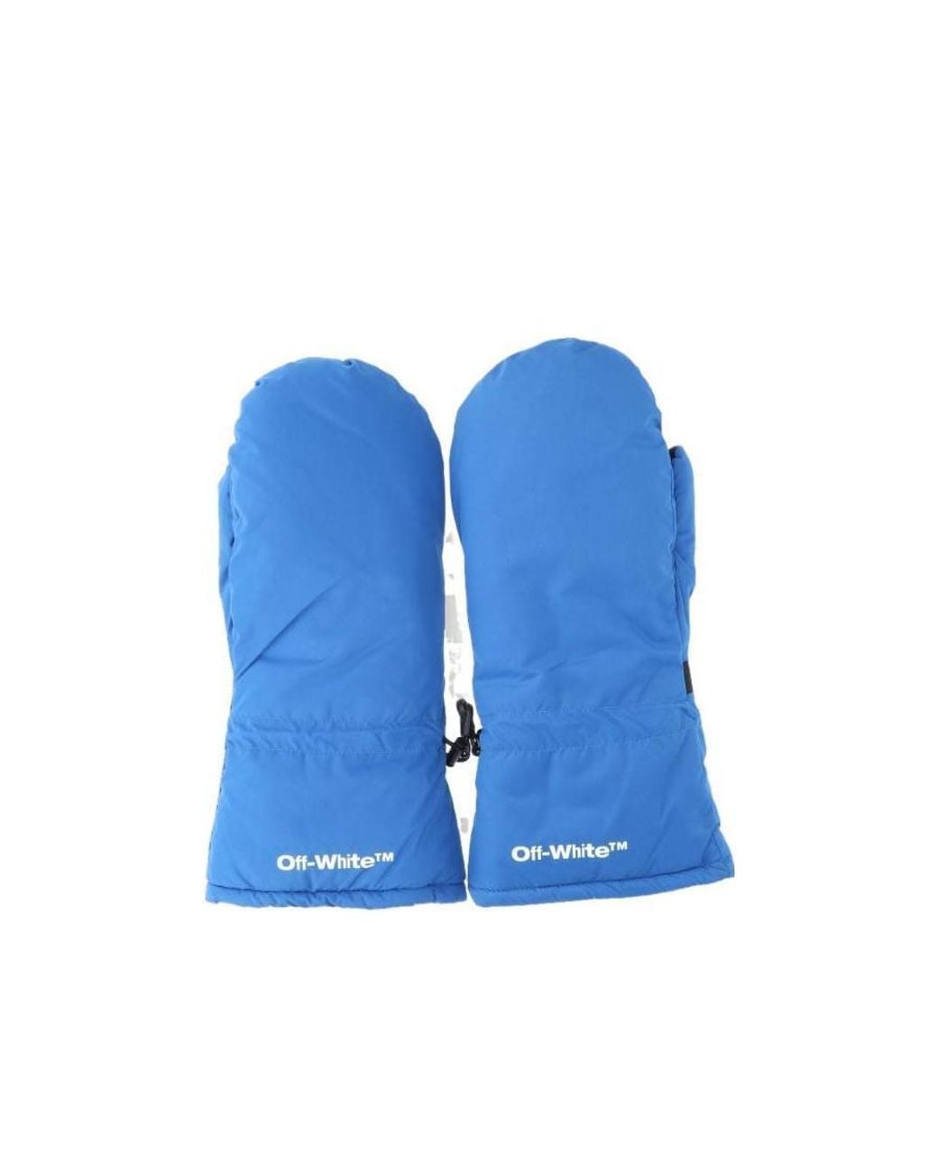 Off-White c/o Virgil Abloh Blue Bounce Logo Printed Padded Gloves for men
