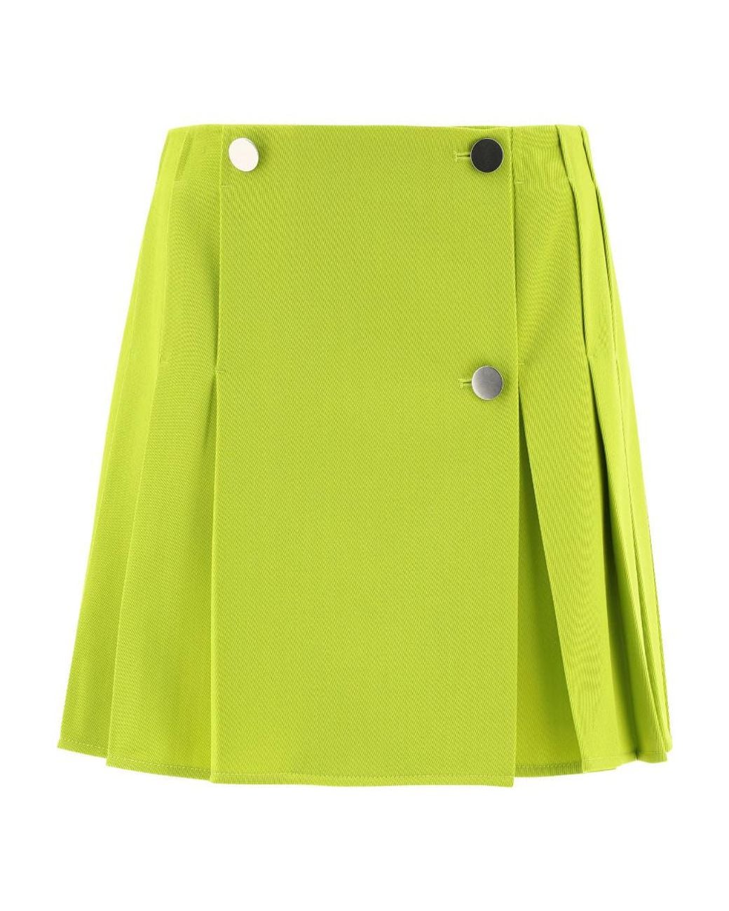 Bottega Veneta Green Pleated Skirt With Buttons