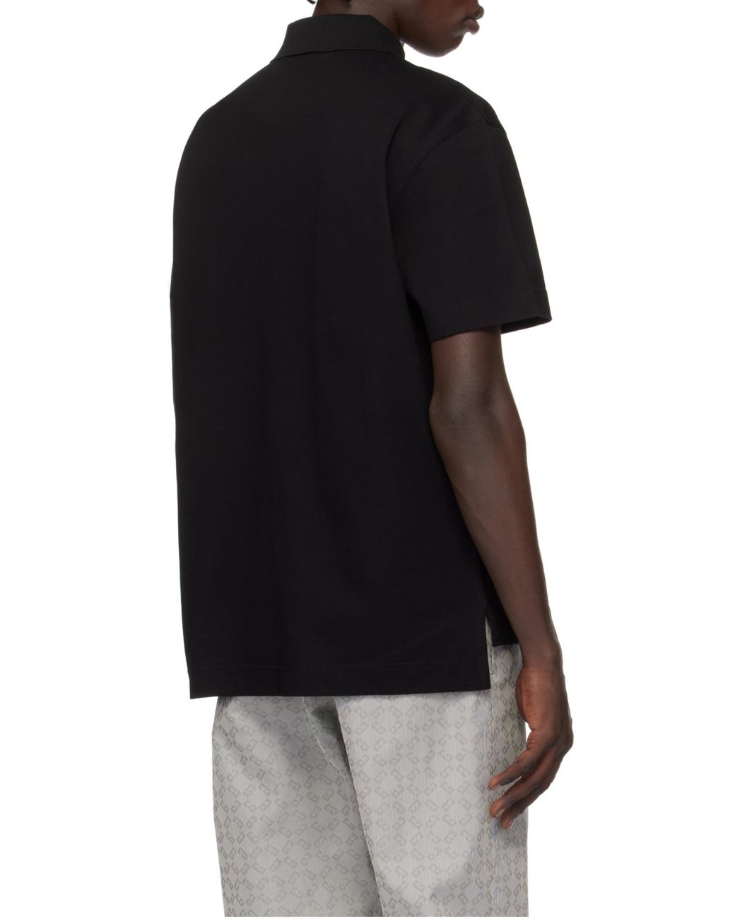 Givenchy Black 4G Embroidered Short-Sleeved Polo Shirt for men