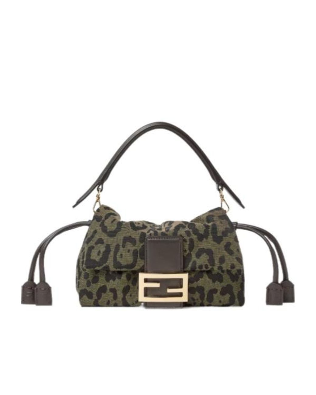 Fendi Metallic And Jaguar-Stripe Motif Jacquard Fabric Mini-Bag