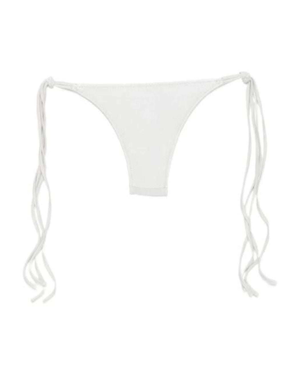 Frankie's Bikinis White X Jennie Mabel Side-Tie Bikini Bottoms