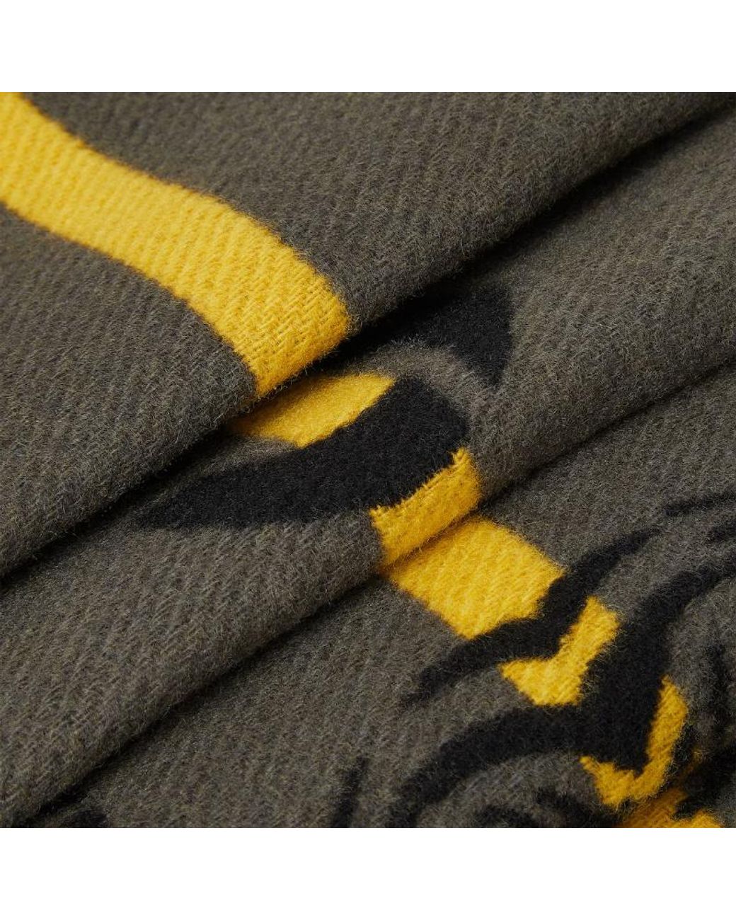 Fendi White Khaki And Wool And Cashmere 5 Sisters Scarf