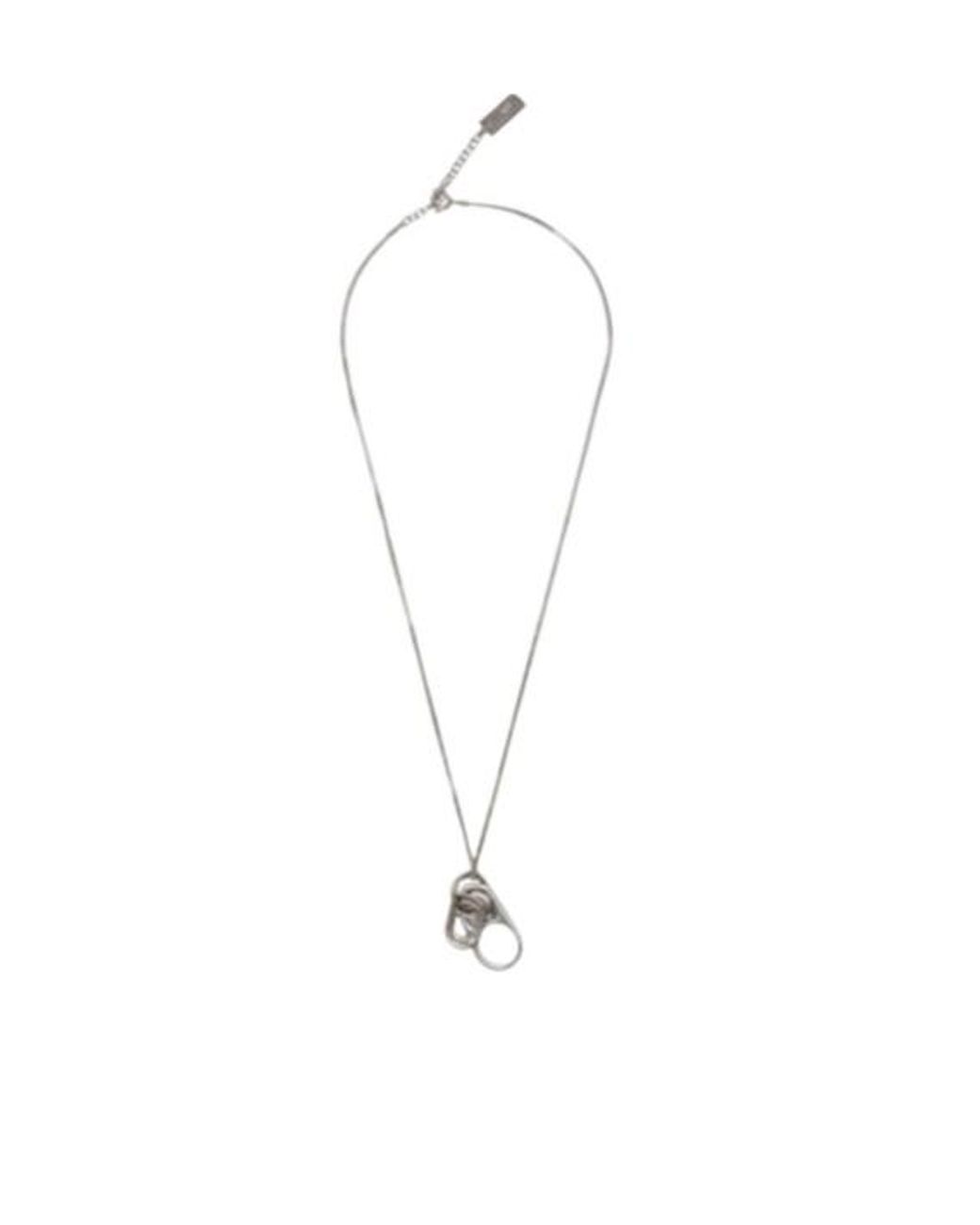 MM6 by Maison Margiela White Bottle Cap Necklace for men
