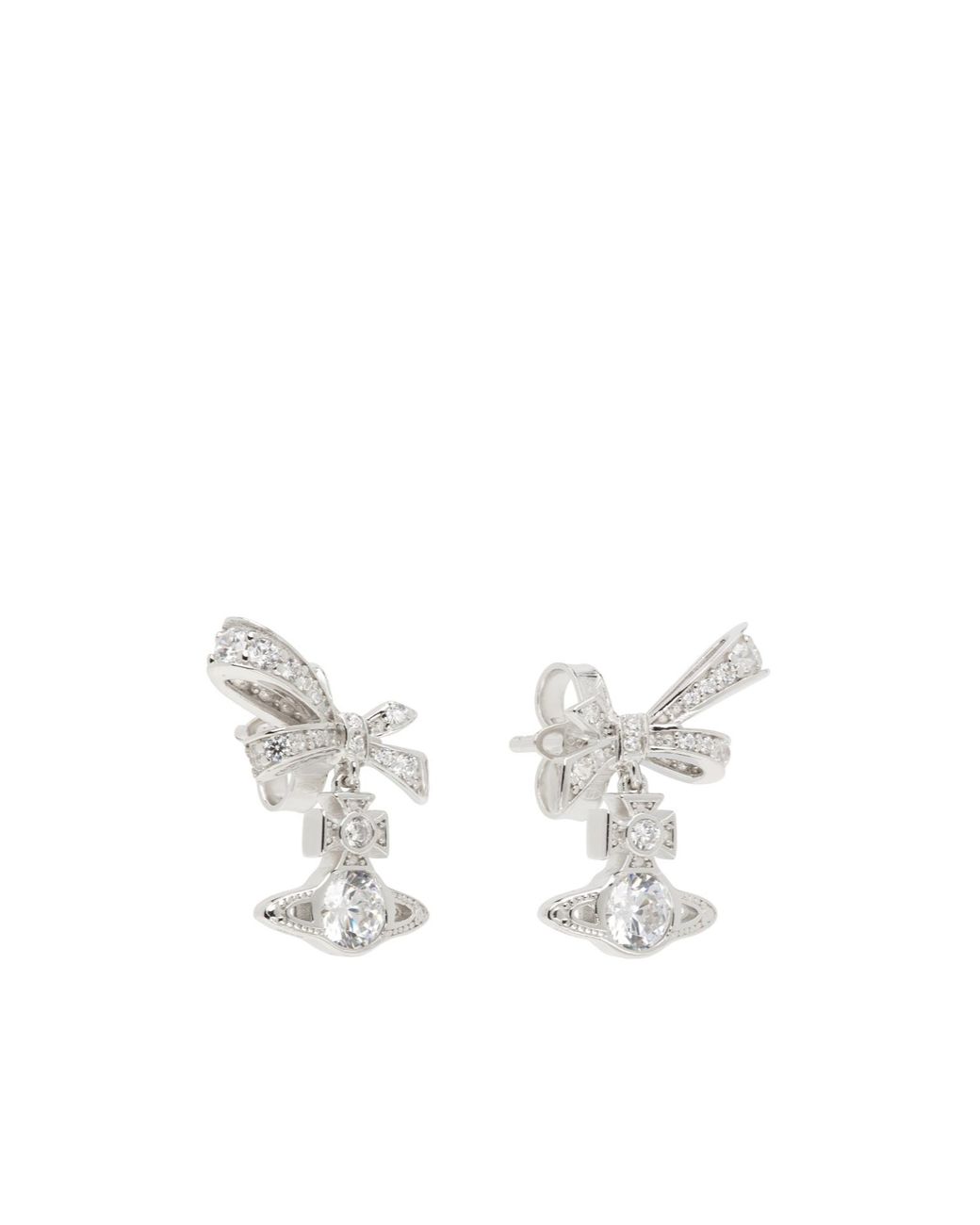 Vivienne Westwood White Bow Earrings