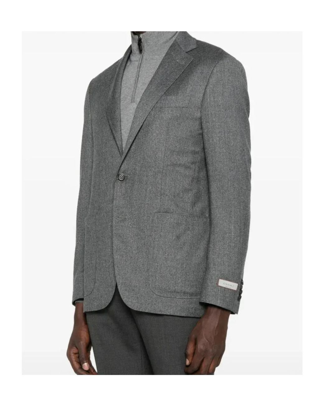 Canali Gray Two-Button Blazer for men