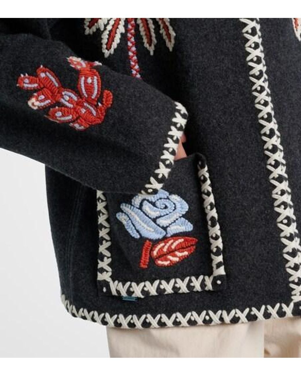 Alanui Black Remember Me Virgin Wool Jacket