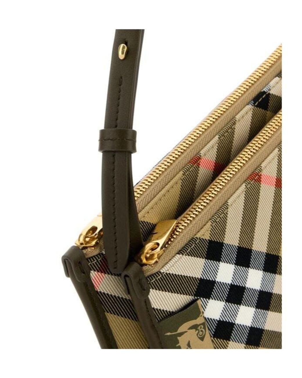 Burberry Metallic Checked Sling Crossbody Bag