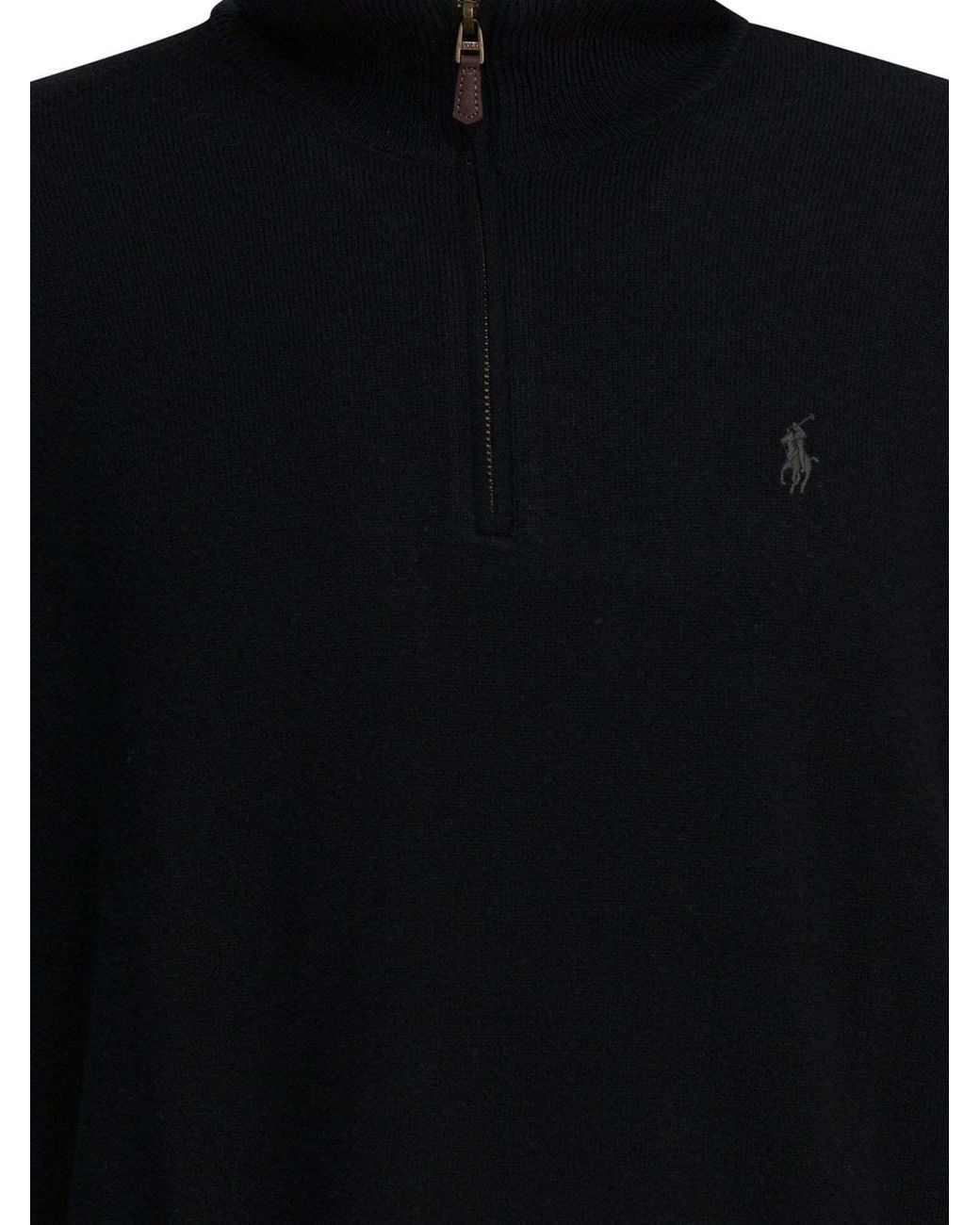 Polo Ralph Lauren Blue Half-Zip Knitted Sweater for men