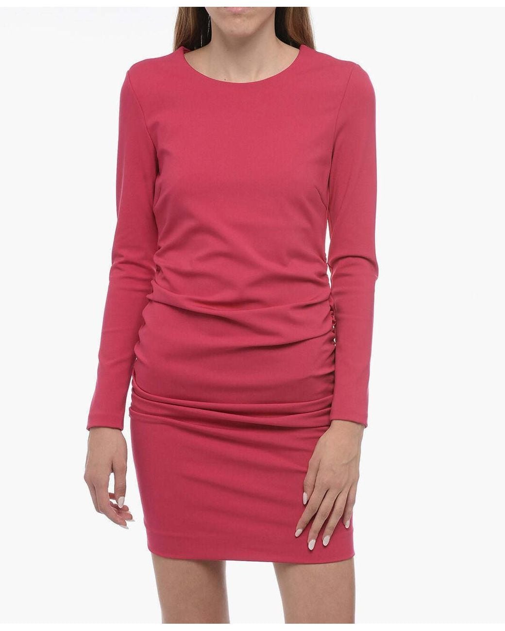 P.A.R.O.S.H. Red Mini Draped Dress