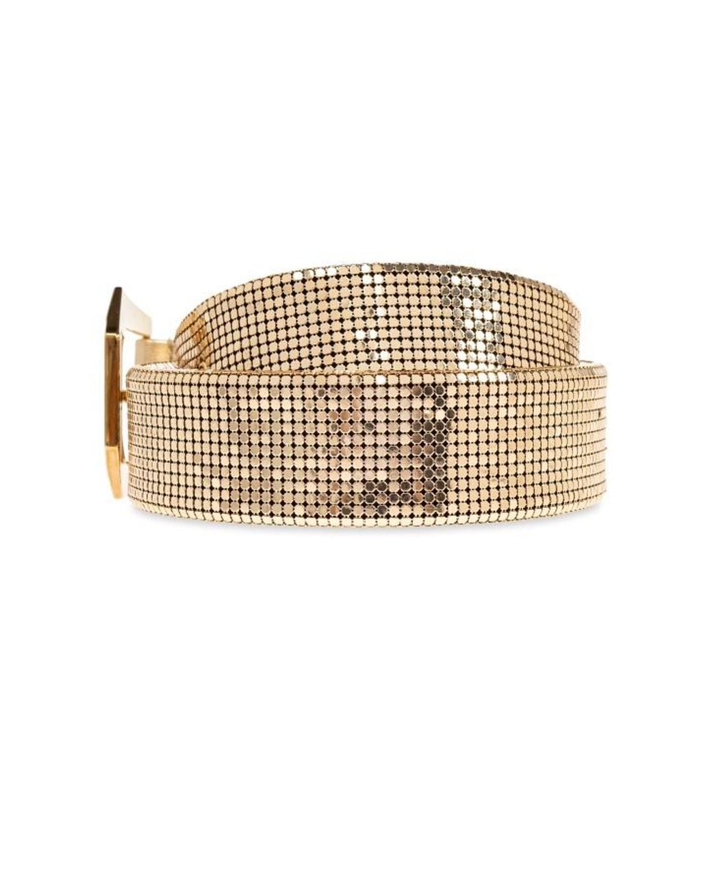 Versace Metallic Logo-Engraved Buckle Belt