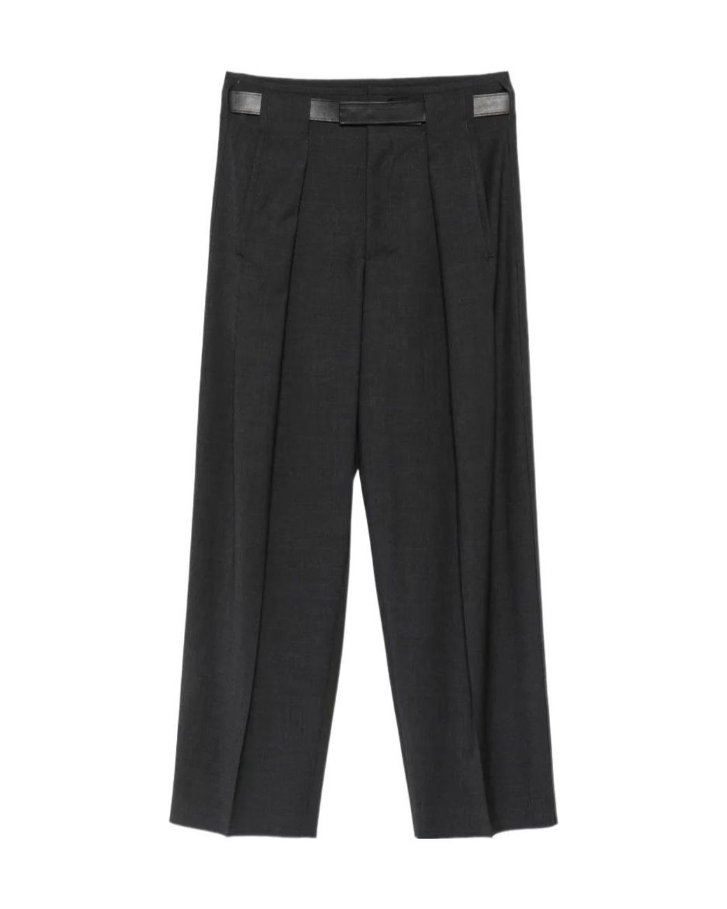 DARKPARK Black Belted Pleated Trousers