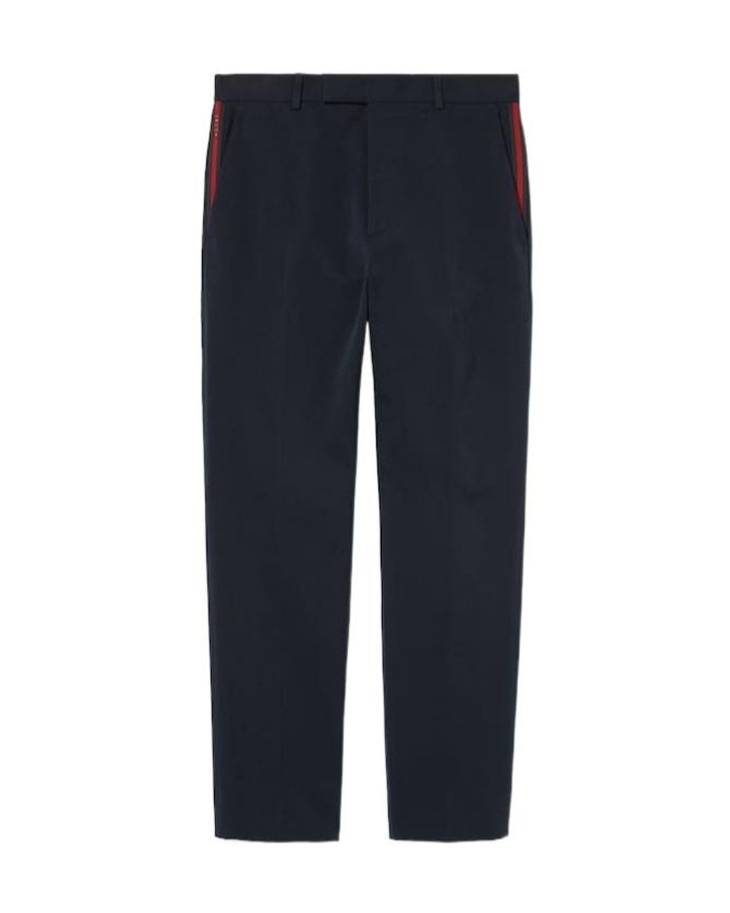 Gucci Blue Logo Detailed Straight-Leg Pants for men