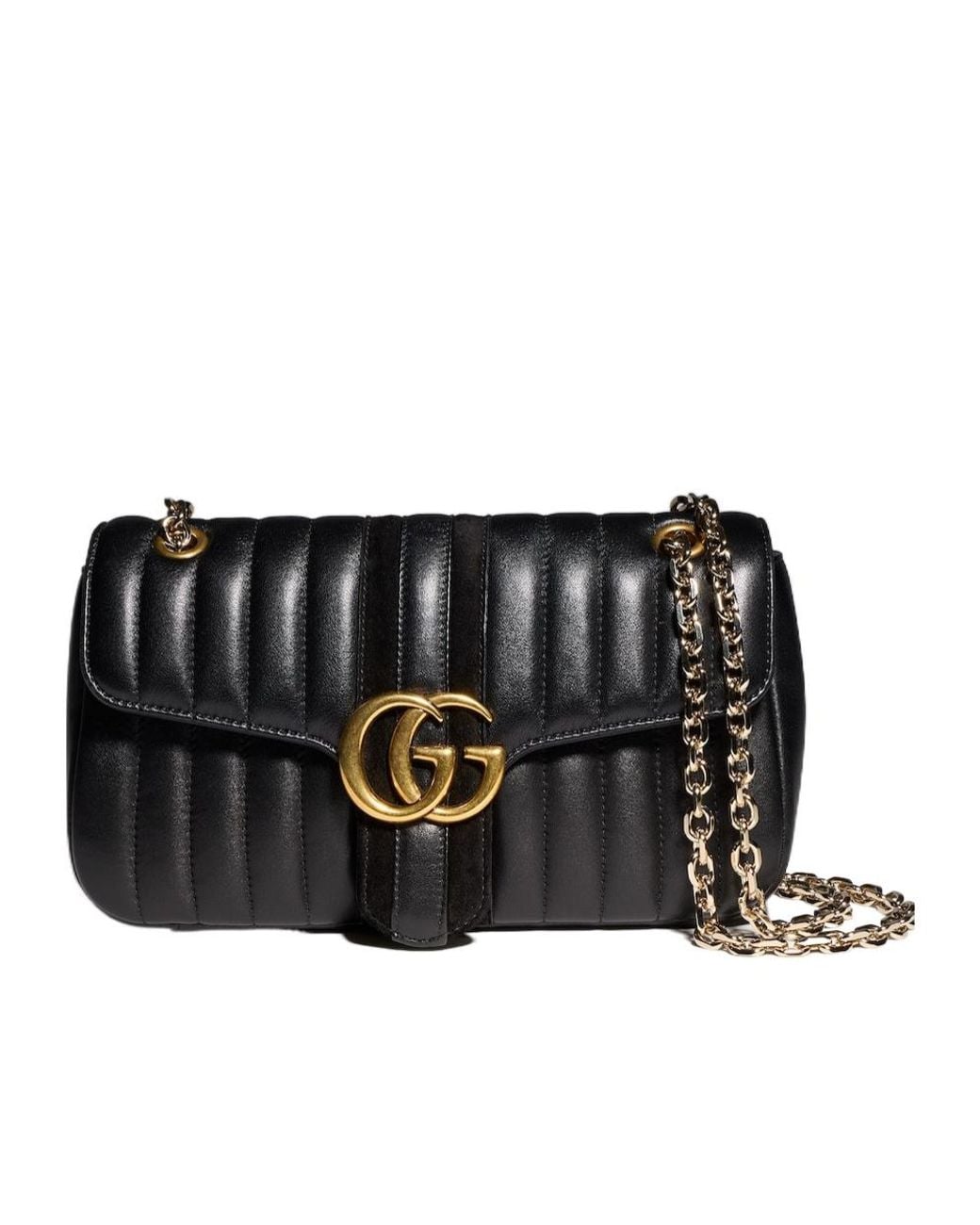 Gucci Black Jetset Gg Marmont Medium Shoulder Bag