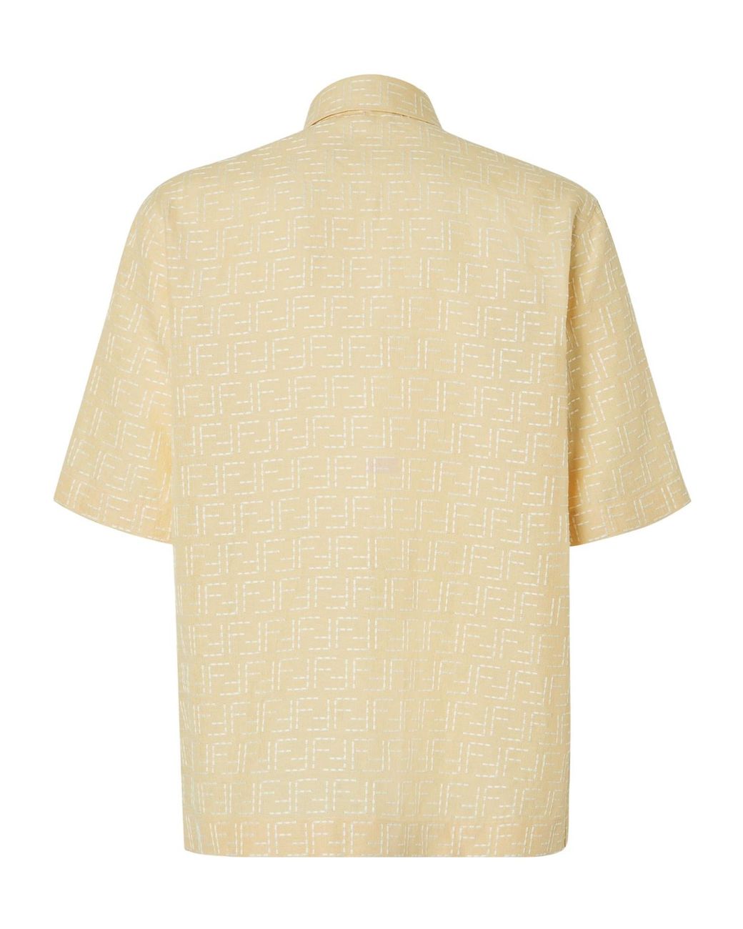 Fendi Natural Ff Jacquard Short-Sleeved Shirt for men
