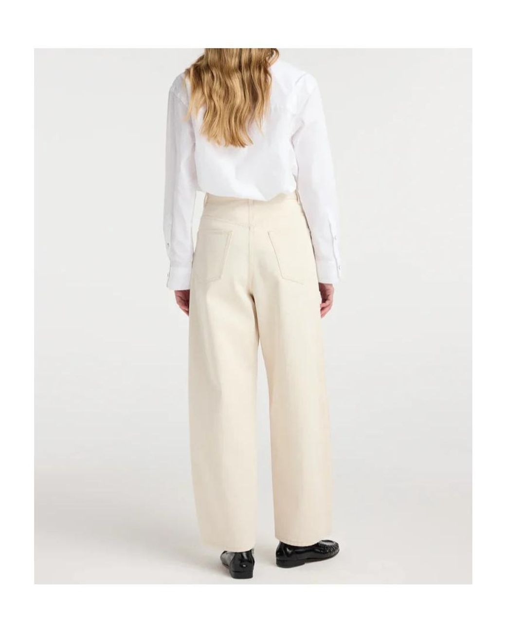 Rohe White Berber Wide-Leg Cropped Jeans