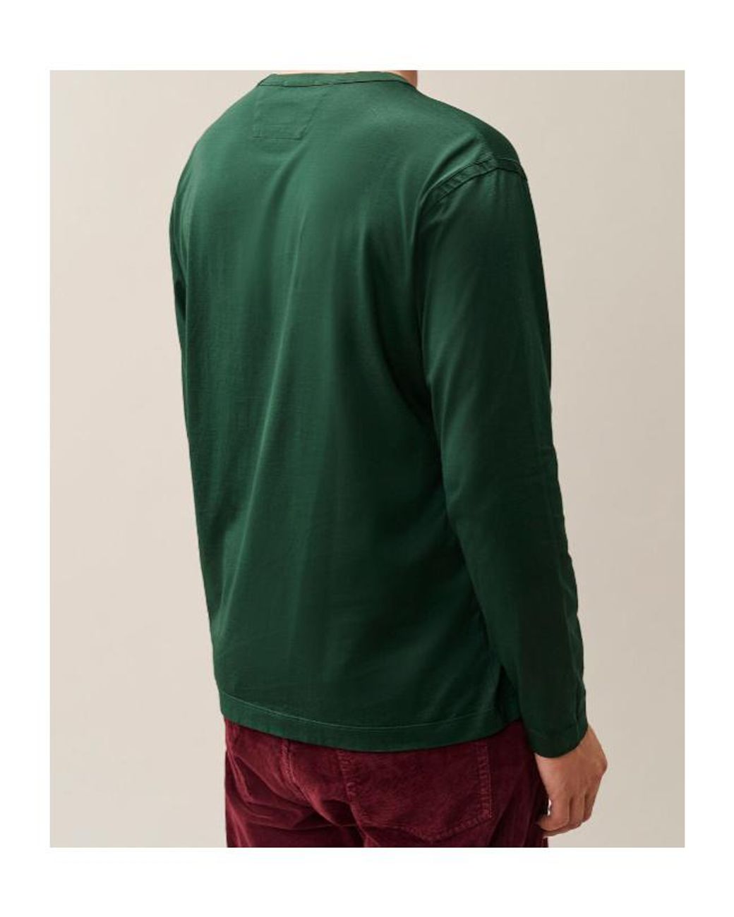 C P Company Green Logo-Print Long-Sleeve Sweatshirt for men