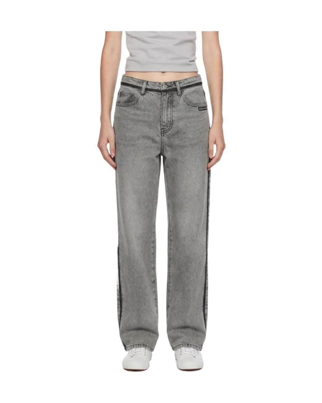 Marissa Chiara Gray Belt Loop Jeans