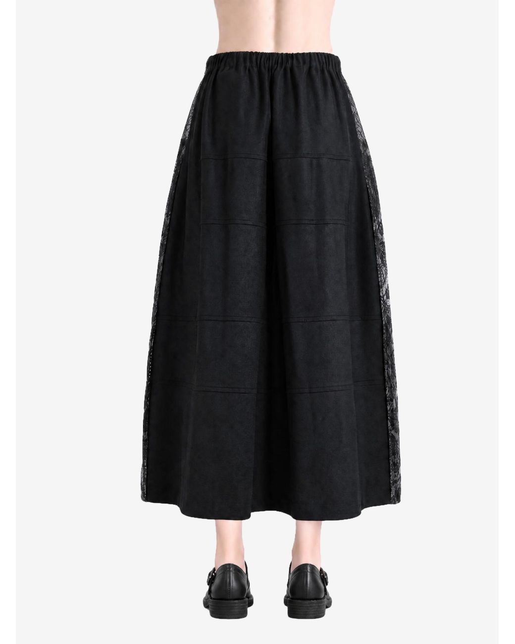 Comme des Garçons Gray Drawstring Knit Skirt