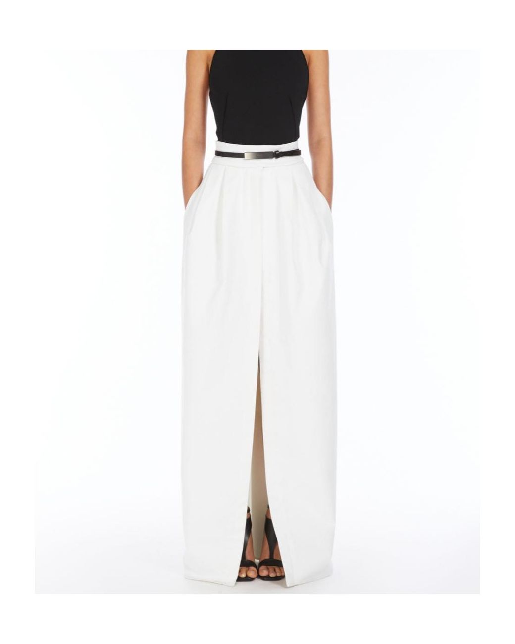 Max Mara White Long Skirts