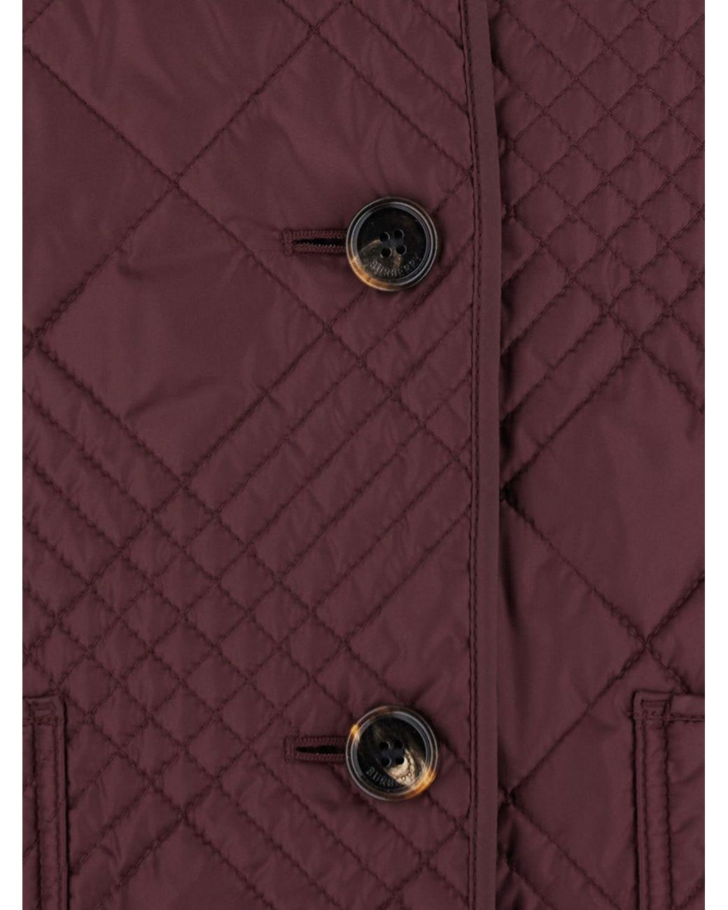 Burberry Purple Quilted Fernleigh Jacket