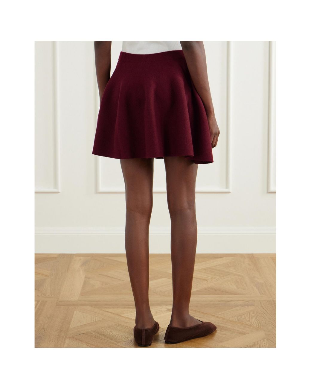 Lisa Yang Red Knitted Mini Skirt