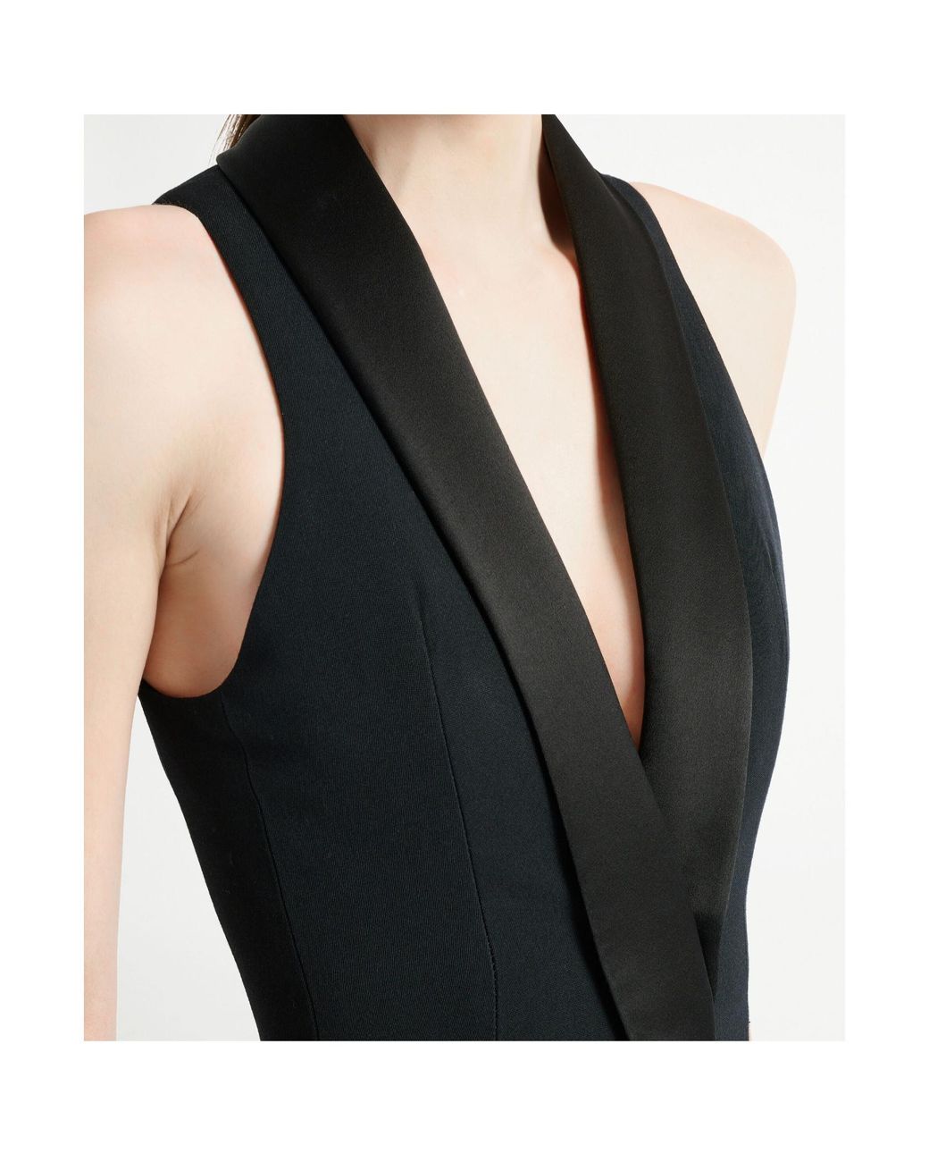 Balmain Black Grain De Poudre Belted Mini Dress