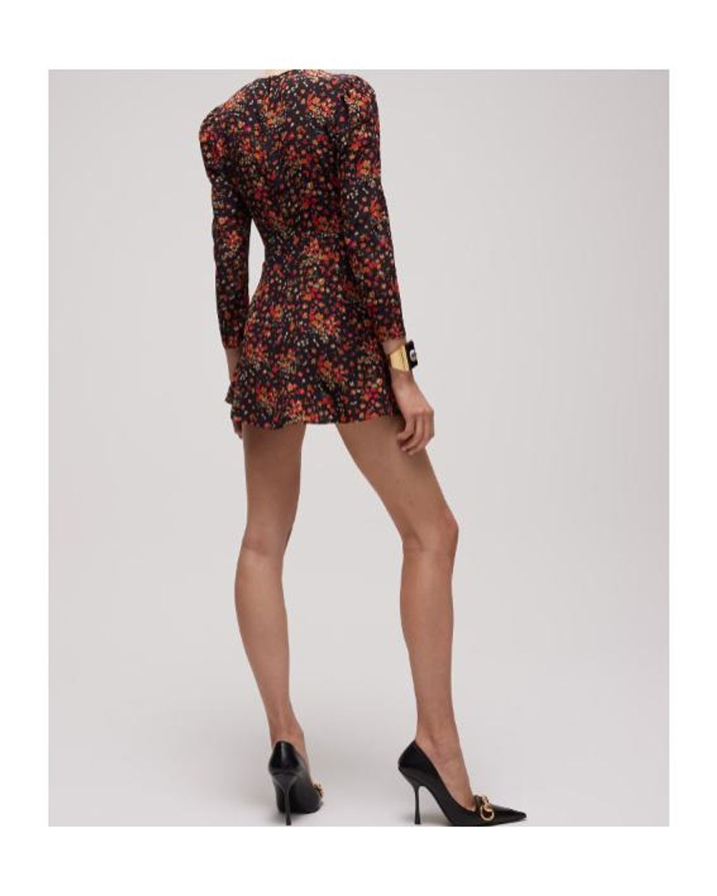 Gucci Brown Printed Silk Dress