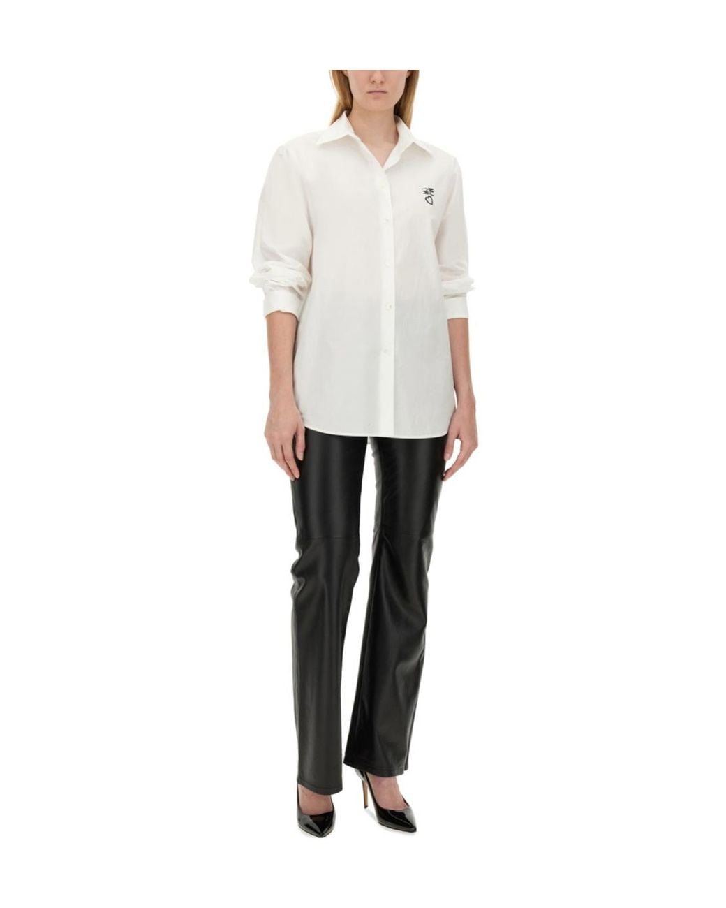 Moschino White Long Sleeve Button-Down Shirt