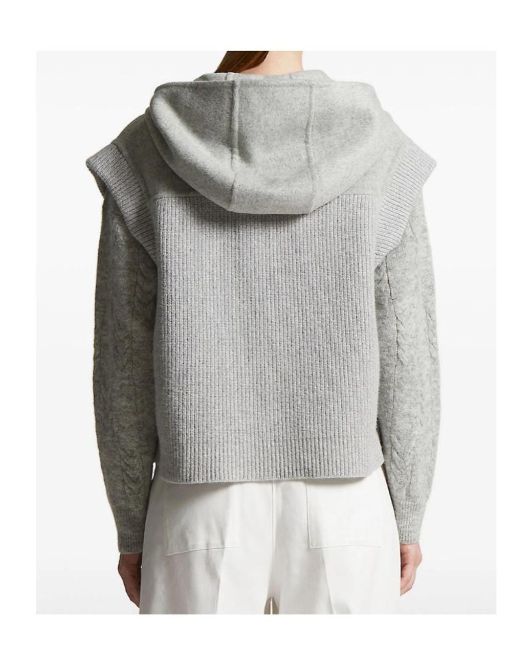 Peserico Gray Hooded Knit Vest