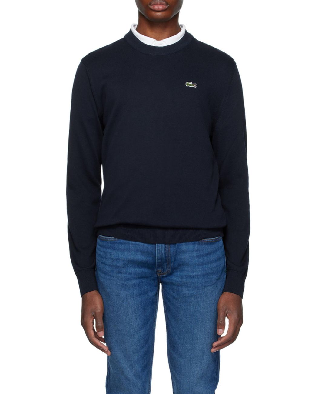 Lacoste Blue Logo Crew Neck Knit for men