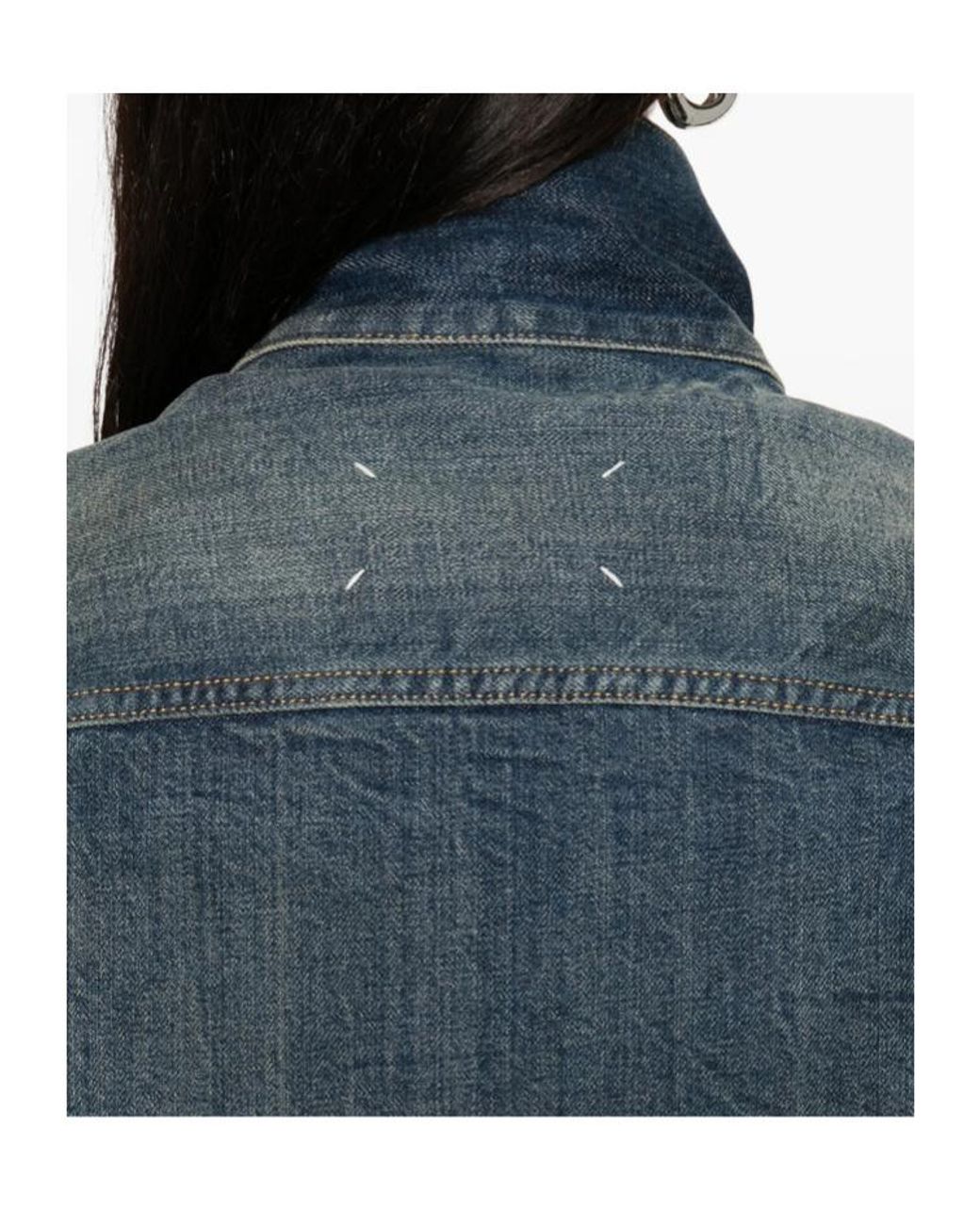 Maison Margiela Blue Distressed Denim Jacket