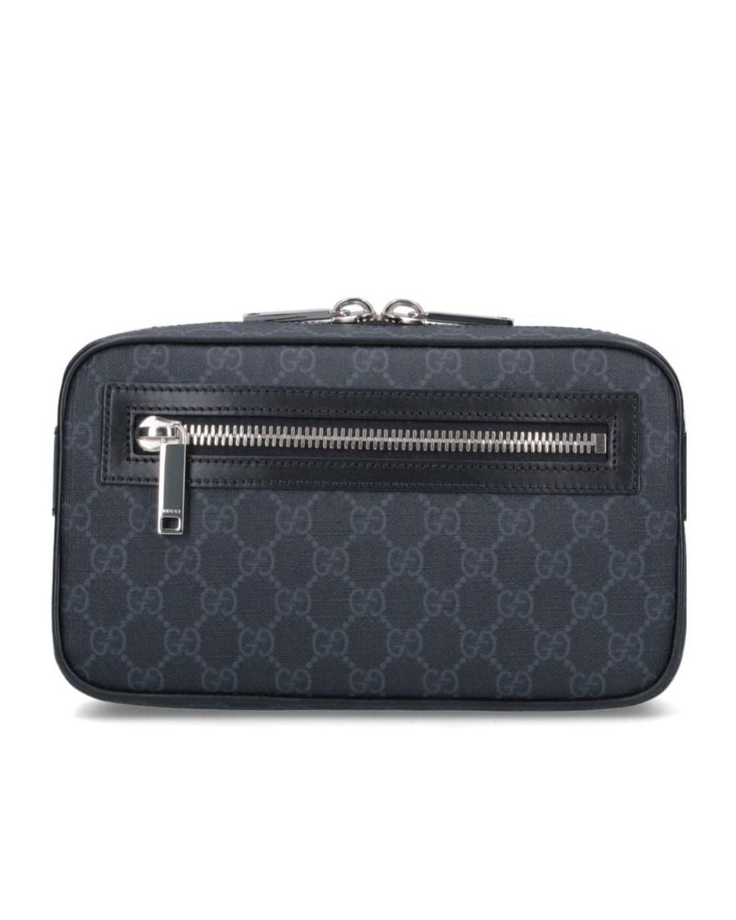 Gucci Blue Gg Supreme Zip-Up Small Belt Bag for men