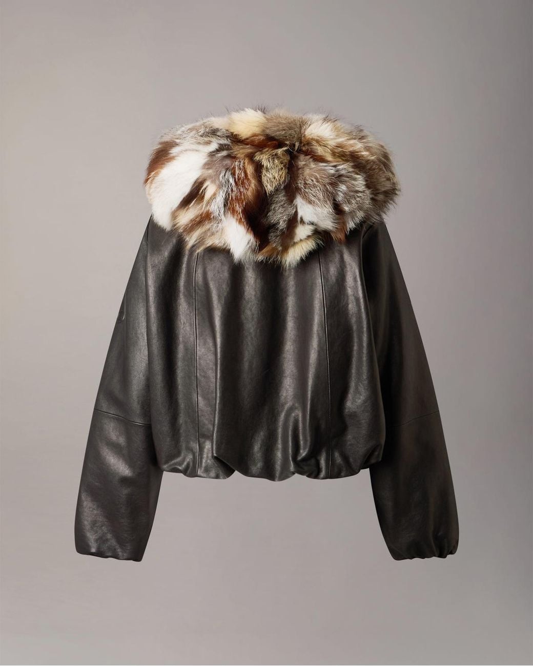 Moose Knuckles Black Cardin Fur Leather Jacket
