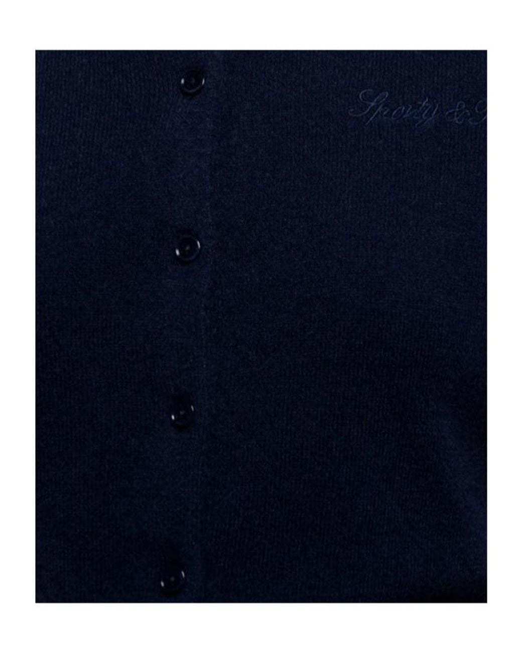Sporty & Rich Blue Short-Sleeved Cardigan