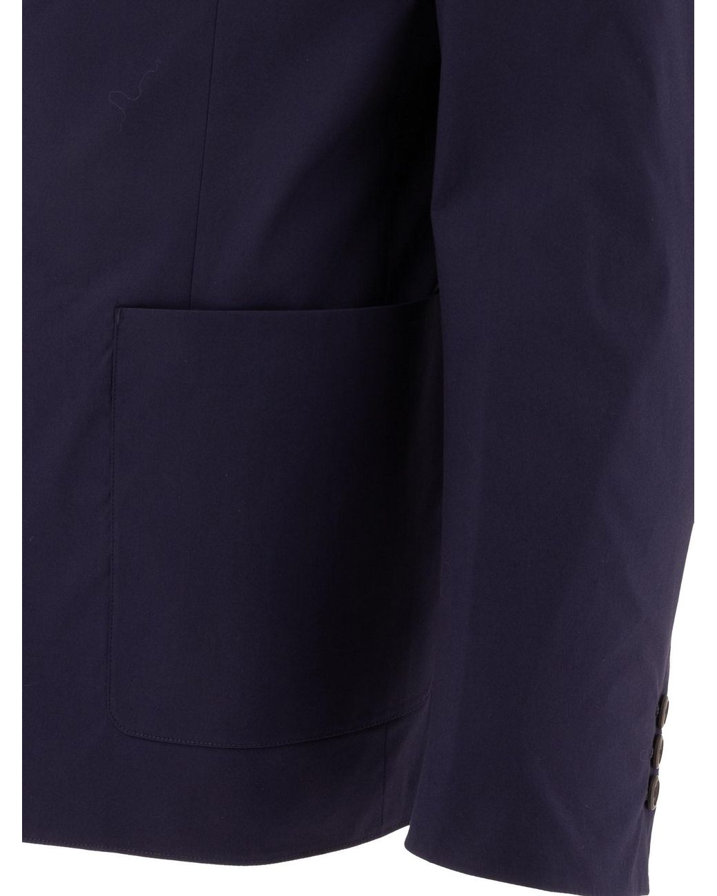 Prada Blue Single-Breasted Cotton Blend Jacket for men