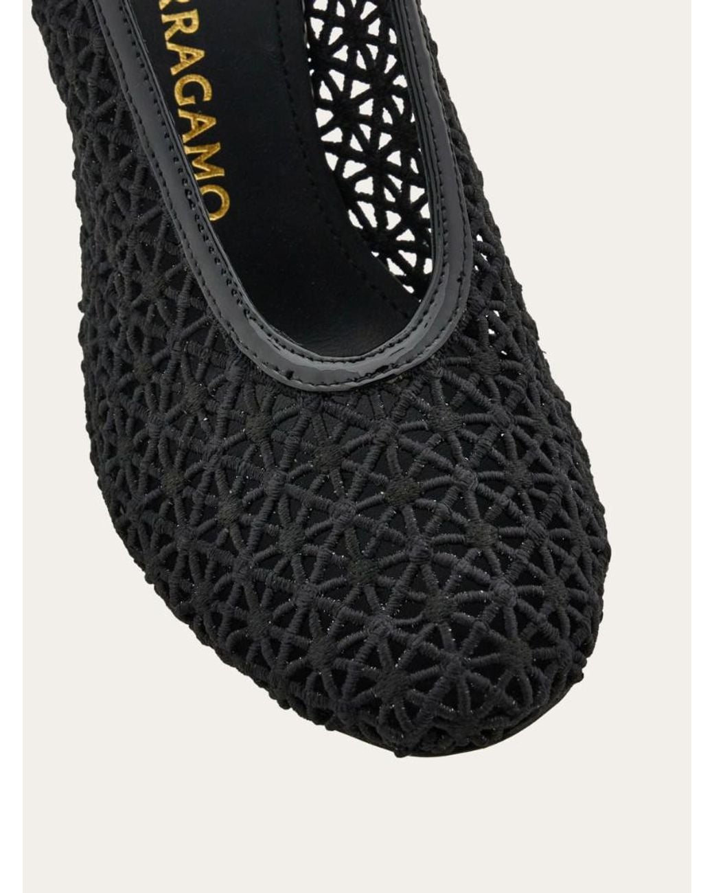 Ferragamo Black Ferragamo Macramé Pumps