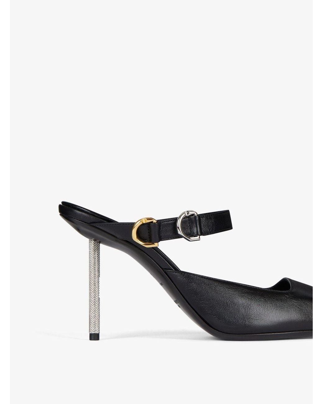 Givenchy White Voyou Pointed Toe Mules