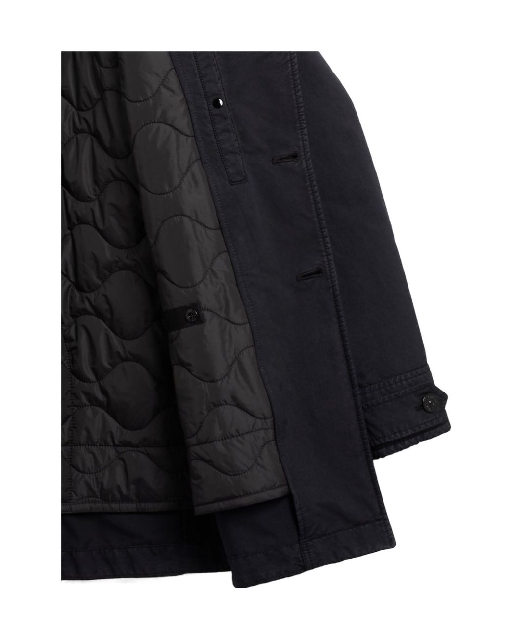 Stone Island Blue Compass Patch Padded Jacket for men
