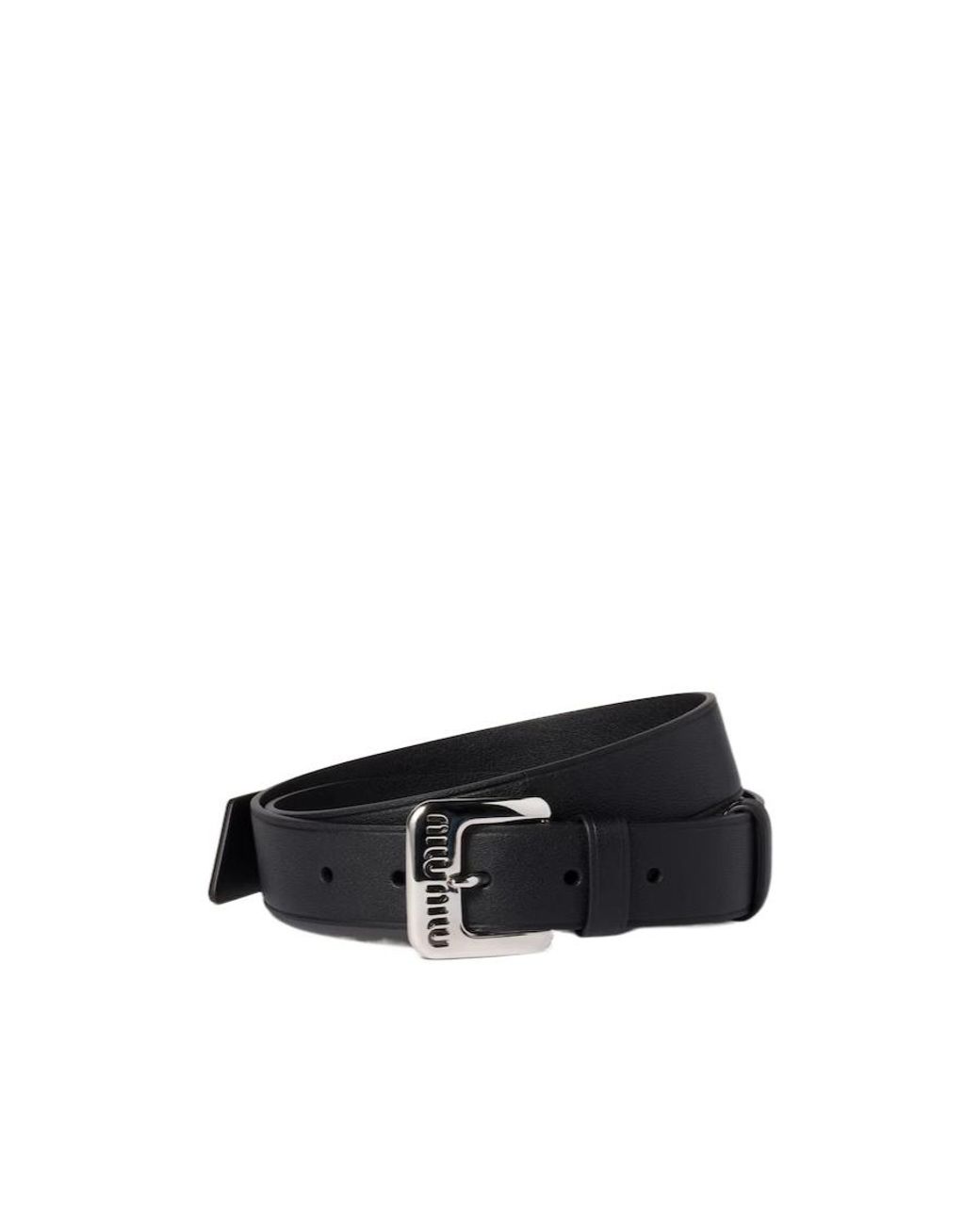 Miu Miu Black Nappa Leather Belt