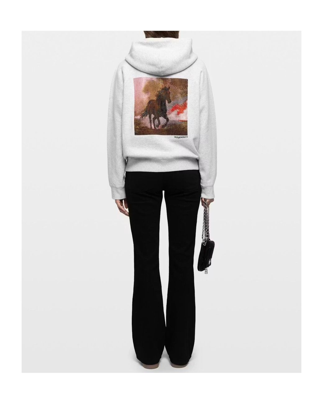Zadig & Voltaire White Long-Sleeve Hooded Sweatshirt