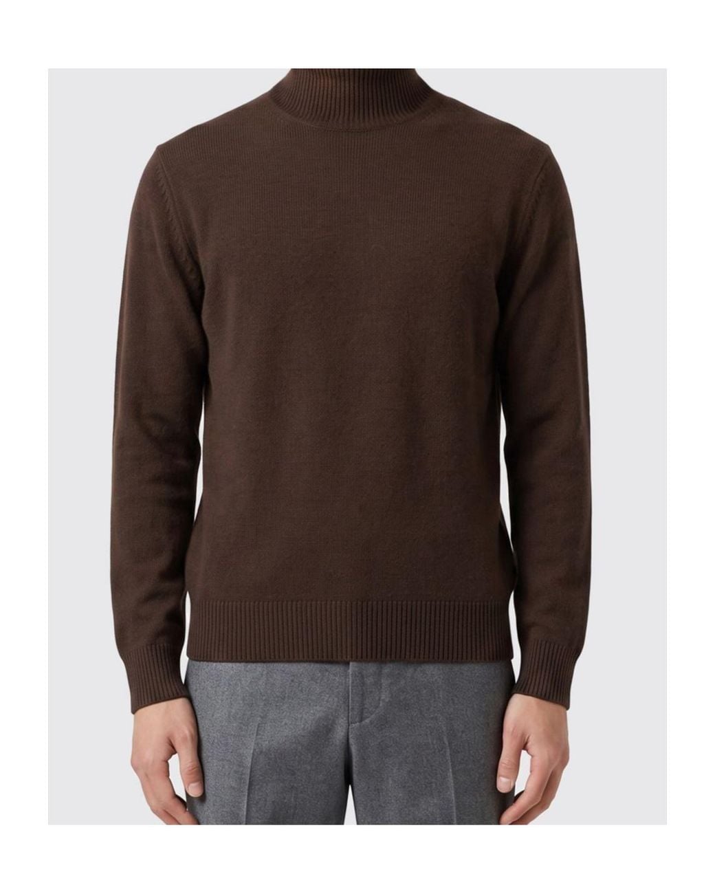 Paolo Pecora Brown Turtleneck Jumper for men