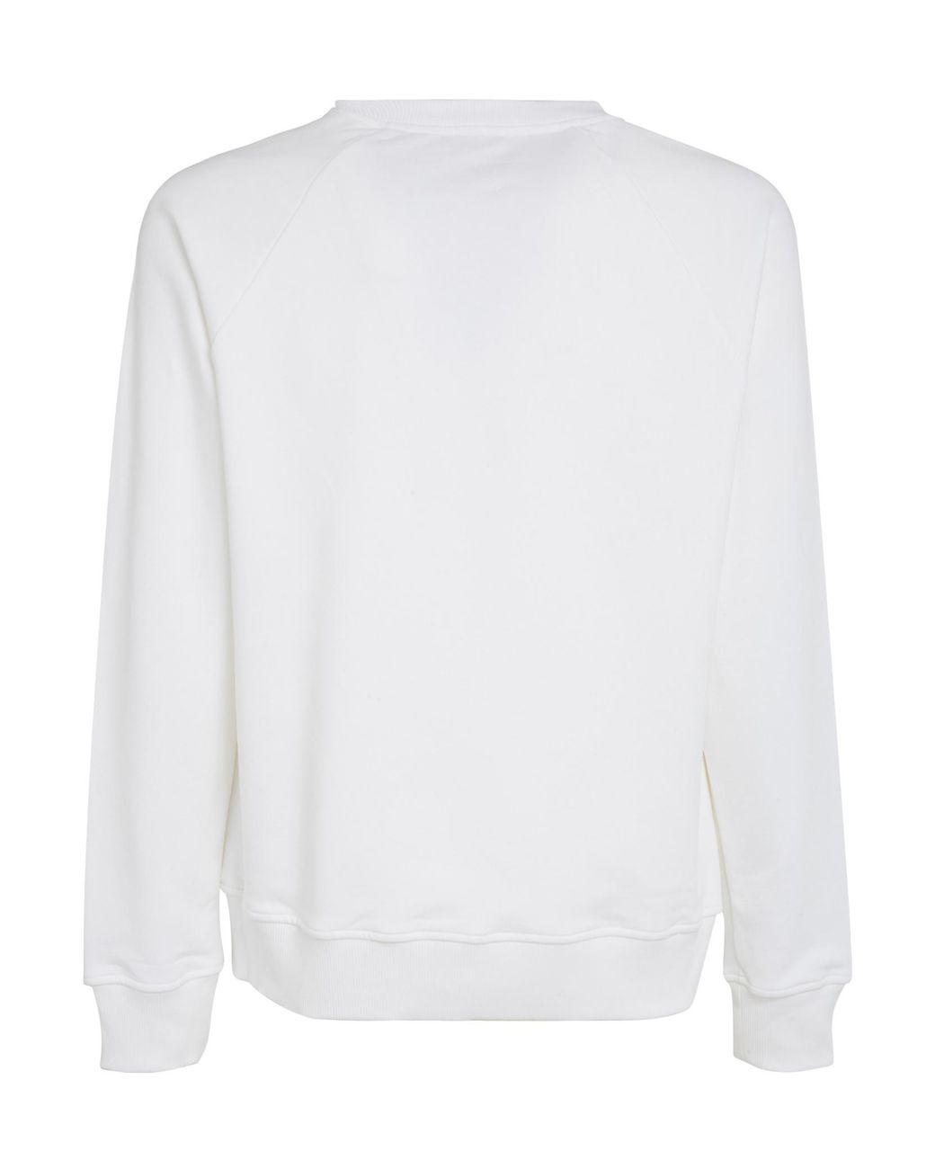 Balmain White Logo Printed Crewneck Sweatshirt for men