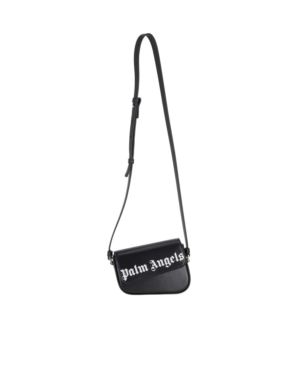 Palm Angels White Logo Printed Crossbody Bag