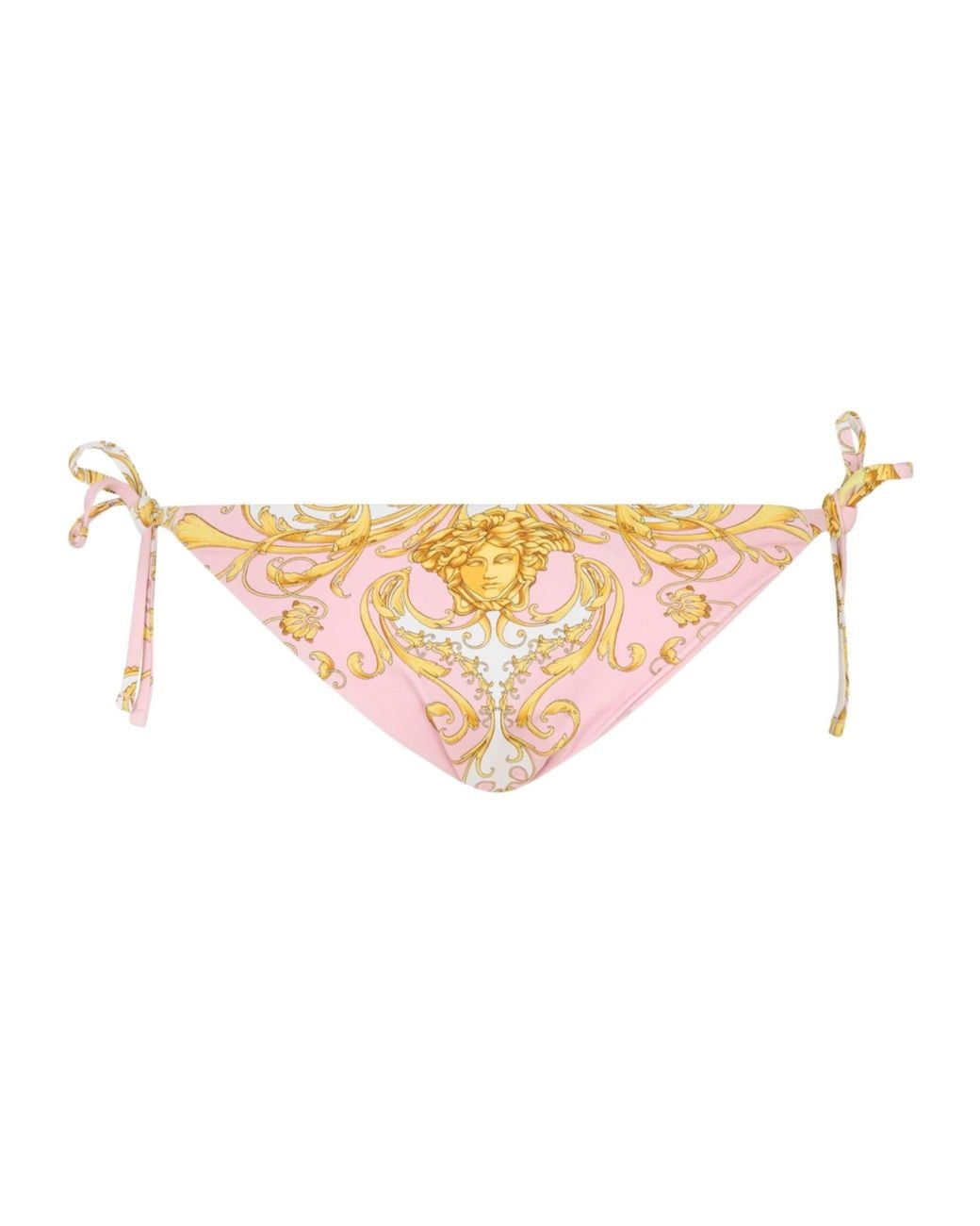 Versace White Tie Side Bikini Bottoms