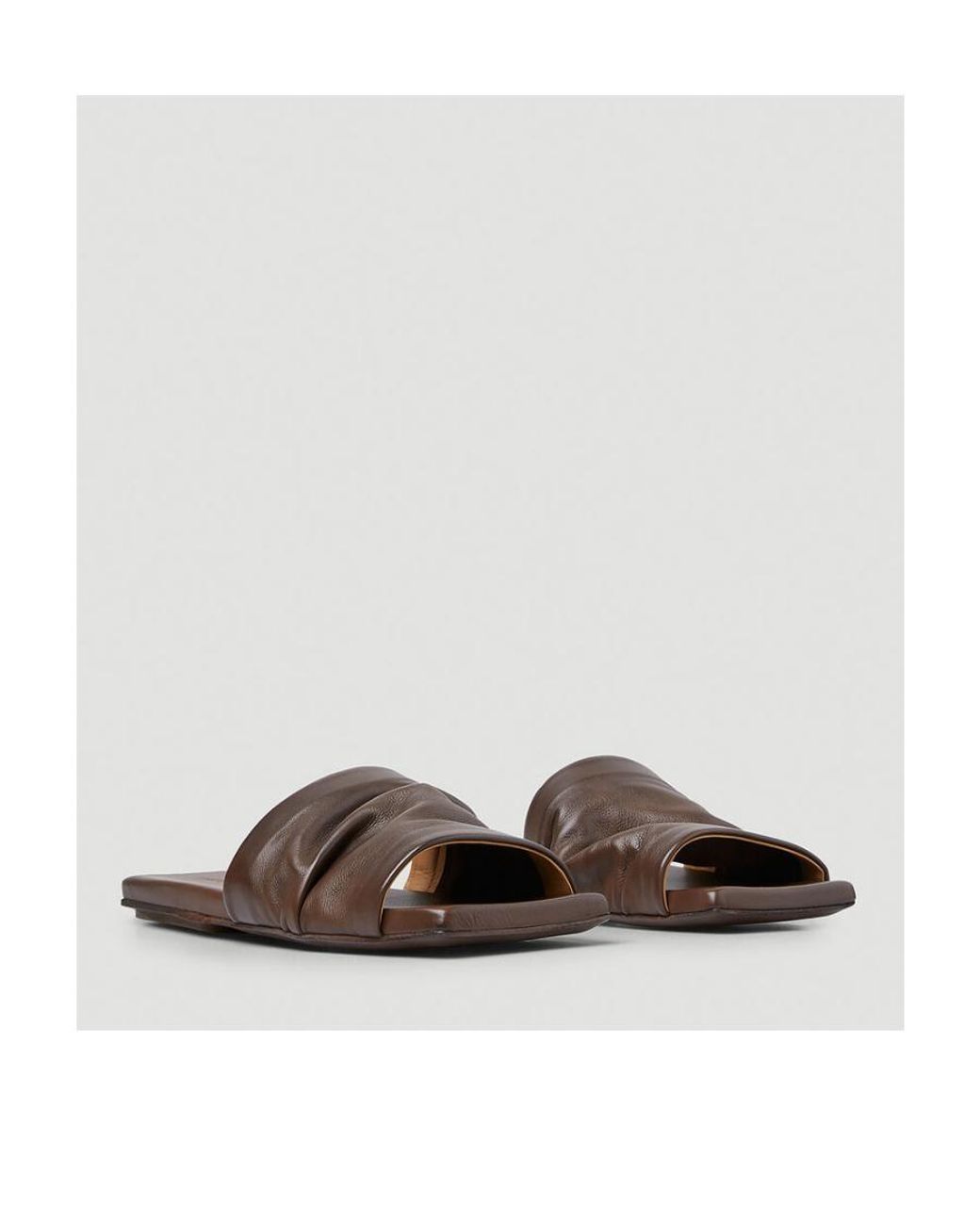 Marsèll Brown Logo Flat Sandals